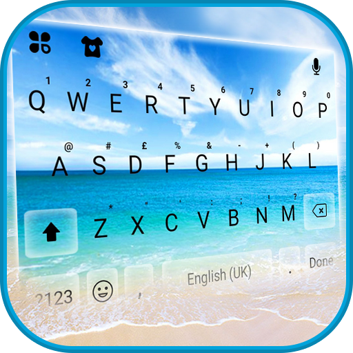 Sandy Beach Keyboard Backgroun