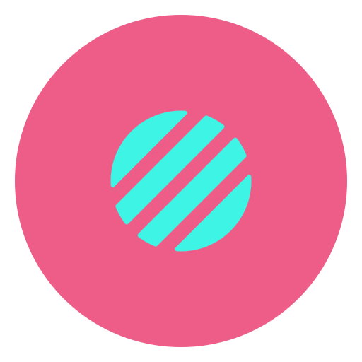 Pink & Teal - A Flatcon Icon P