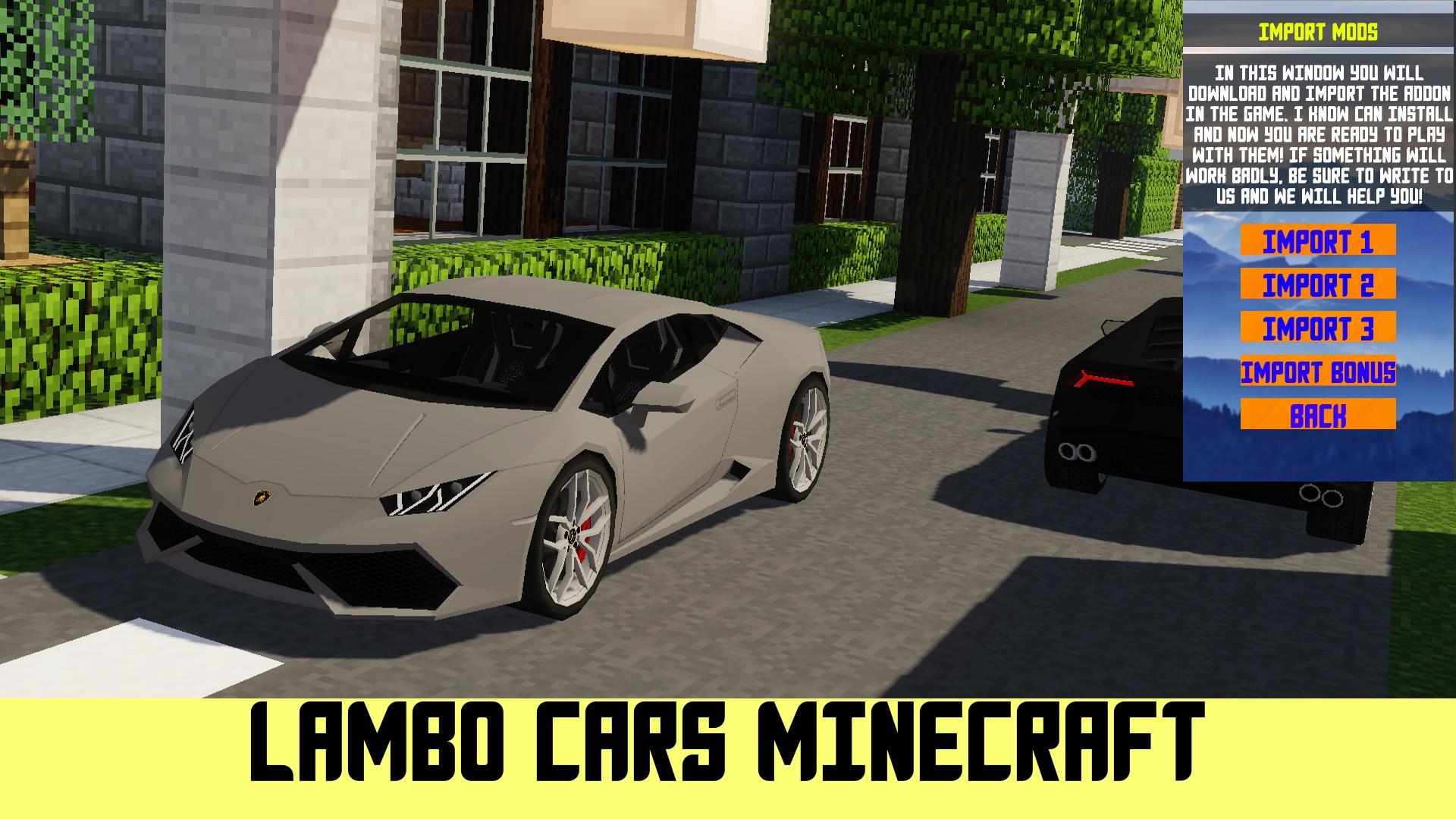 Download Lambo Car Mod for Minecraft PE android on PC