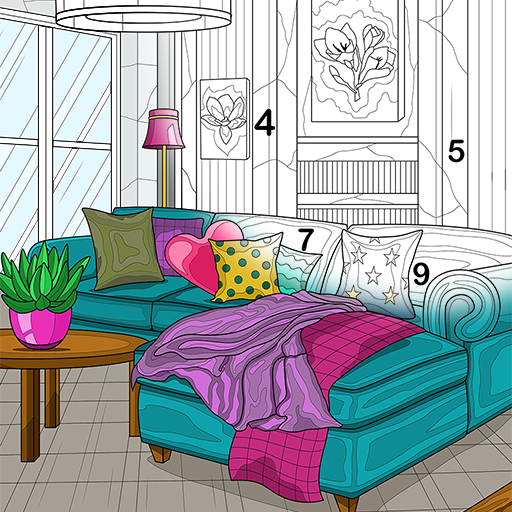 Interior Coloring By Numbers