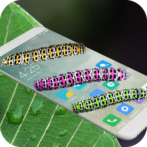 Caterpillar in phone prank