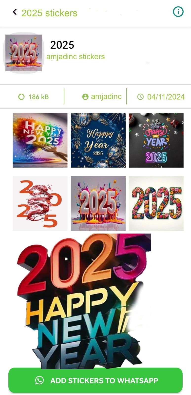 Download Happy New Year 2025 Stickers android on PC