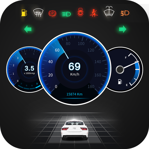 GPS車速表OBD2汽車儀表板：限速
