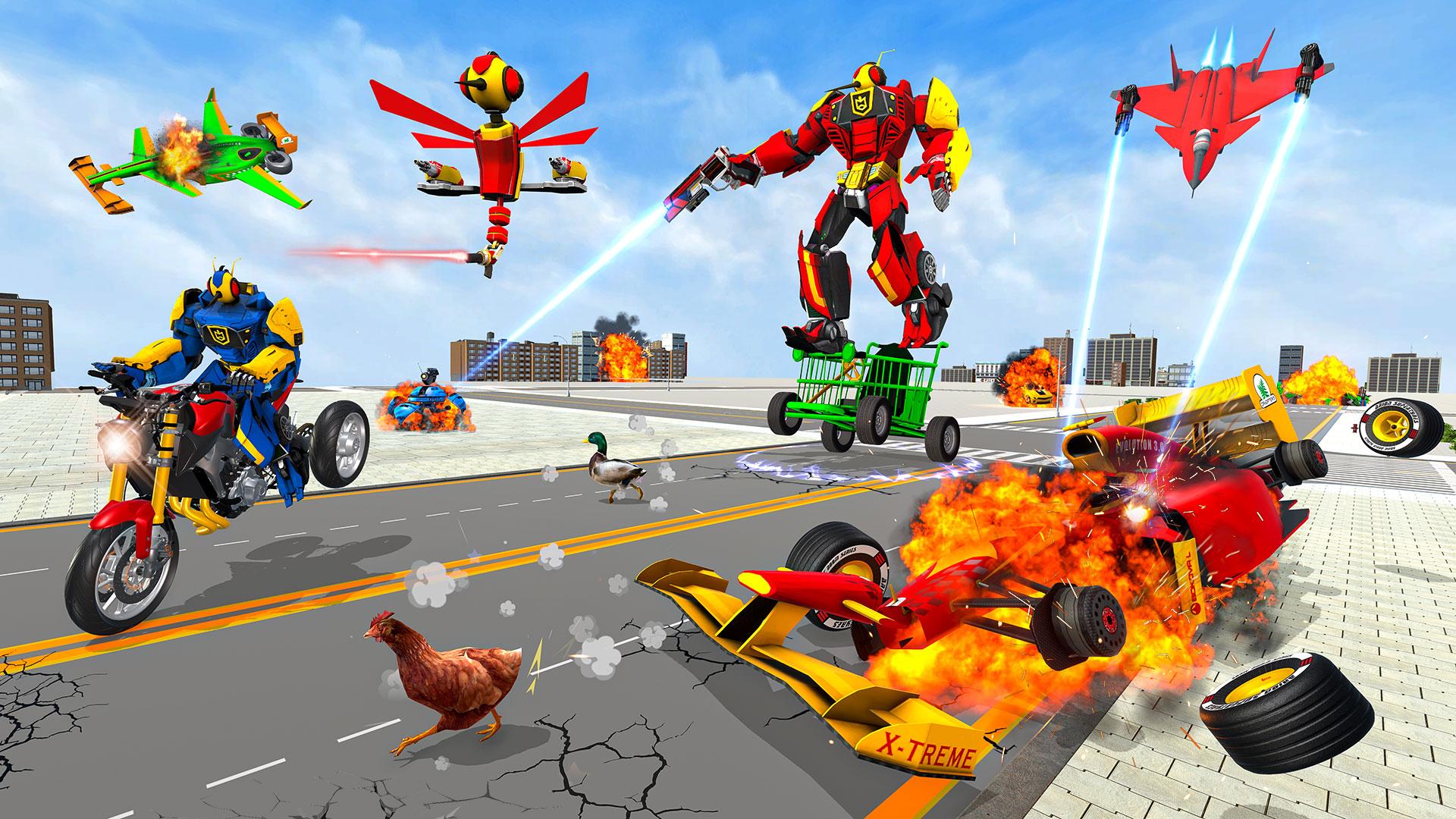 تنزيل Dragon Fly Robot Car Game 3d على جهاز الكمبيوتر | مسؤول GameLoop