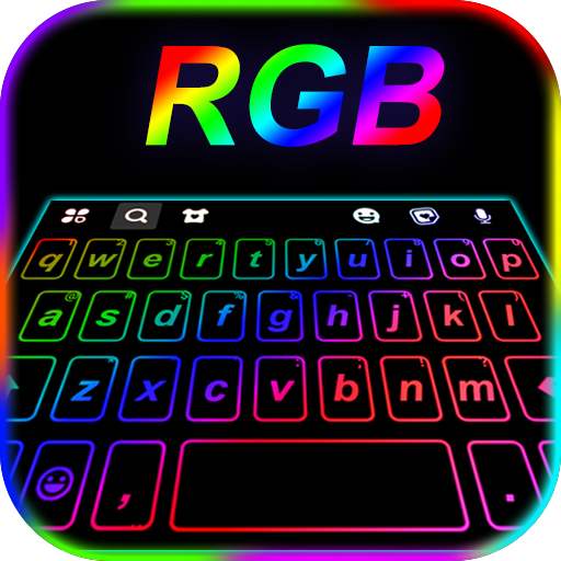 RGB Neon Keyboard Background