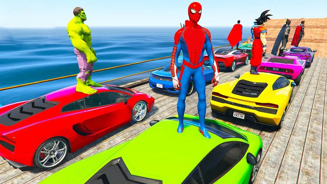 Download Superhero Car Stunt GT Racing android on PC