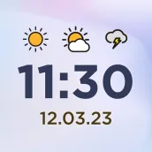 Huge digital clock on display