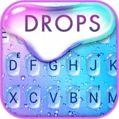 Colorful Raindrops Water Keybo