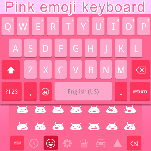 Pink Emoji Keyboard Emoticons