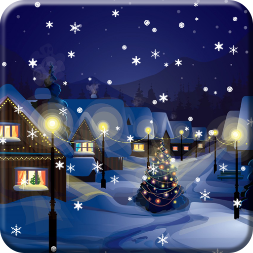 Snow Night City live wallpaper