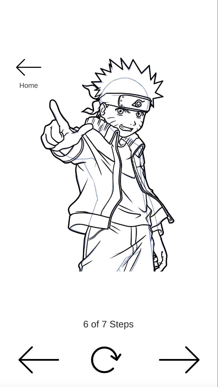 Tutorial: Como desenhar Naruto Usumaki, 1° Desenho