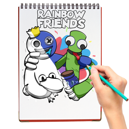 Rainbow Friends Coloring Book