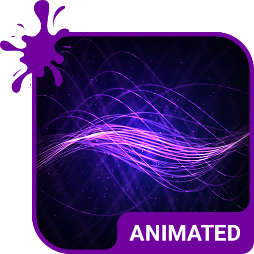 Purple Waves Animated Keyboard