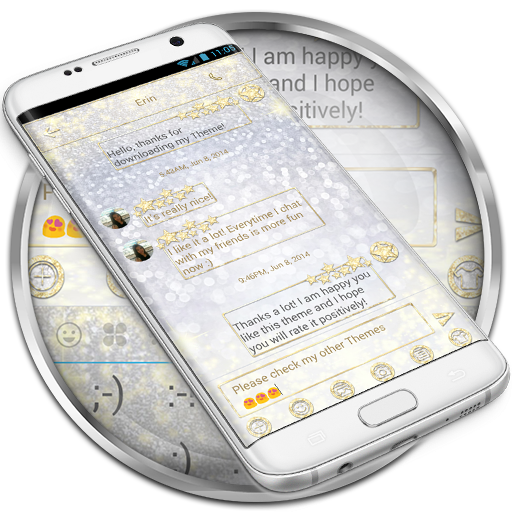 SMS Messages Glitter GS Theme