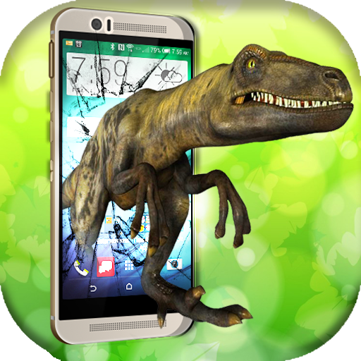 Real Dinosaur on screen – Dinosaurs in phone Joke