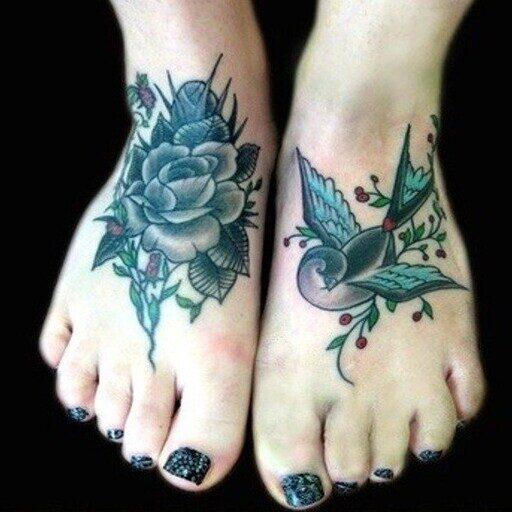 татуировки на ноге