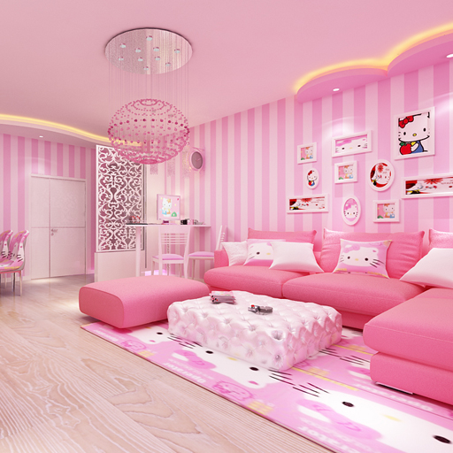 การออกแบบบ้านสีชมพู