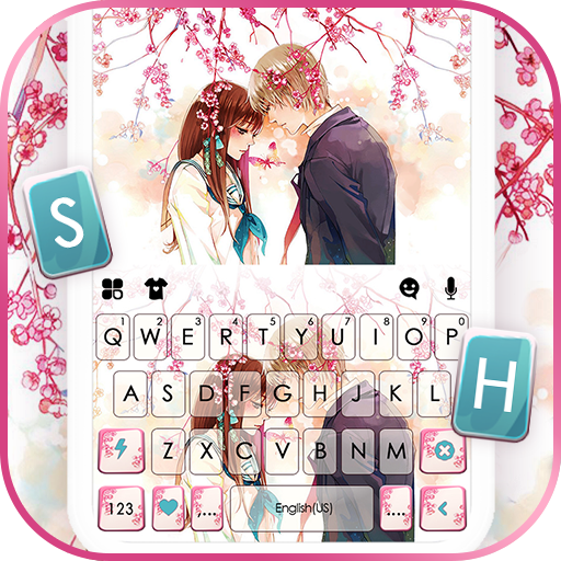 Sakura Love Keyboard Backgroun