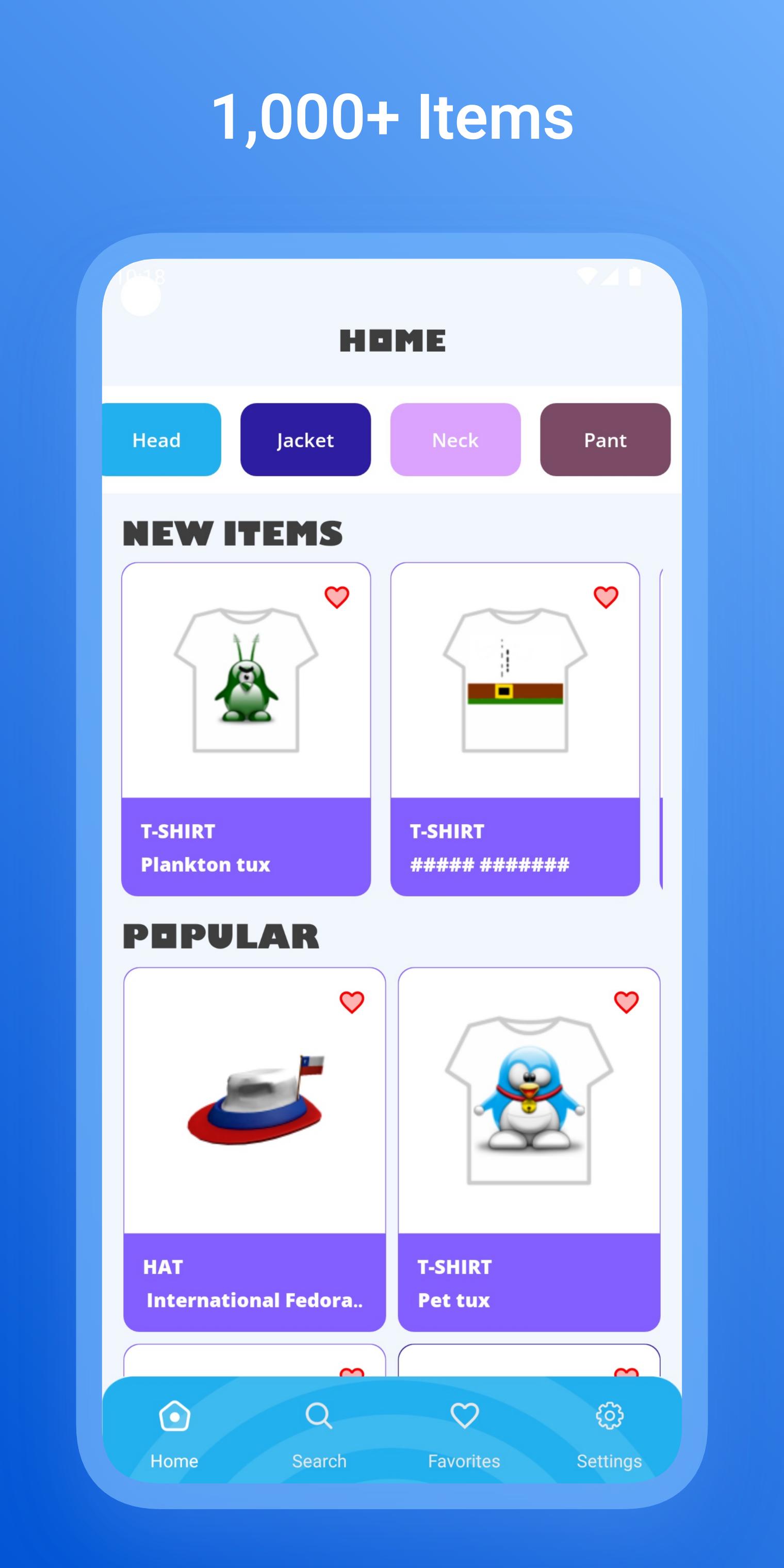 Download Items for Robux android on PC