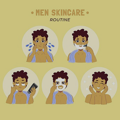 Skin care routine for men