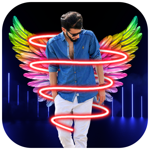 Neon Spiral Line Photo Editor