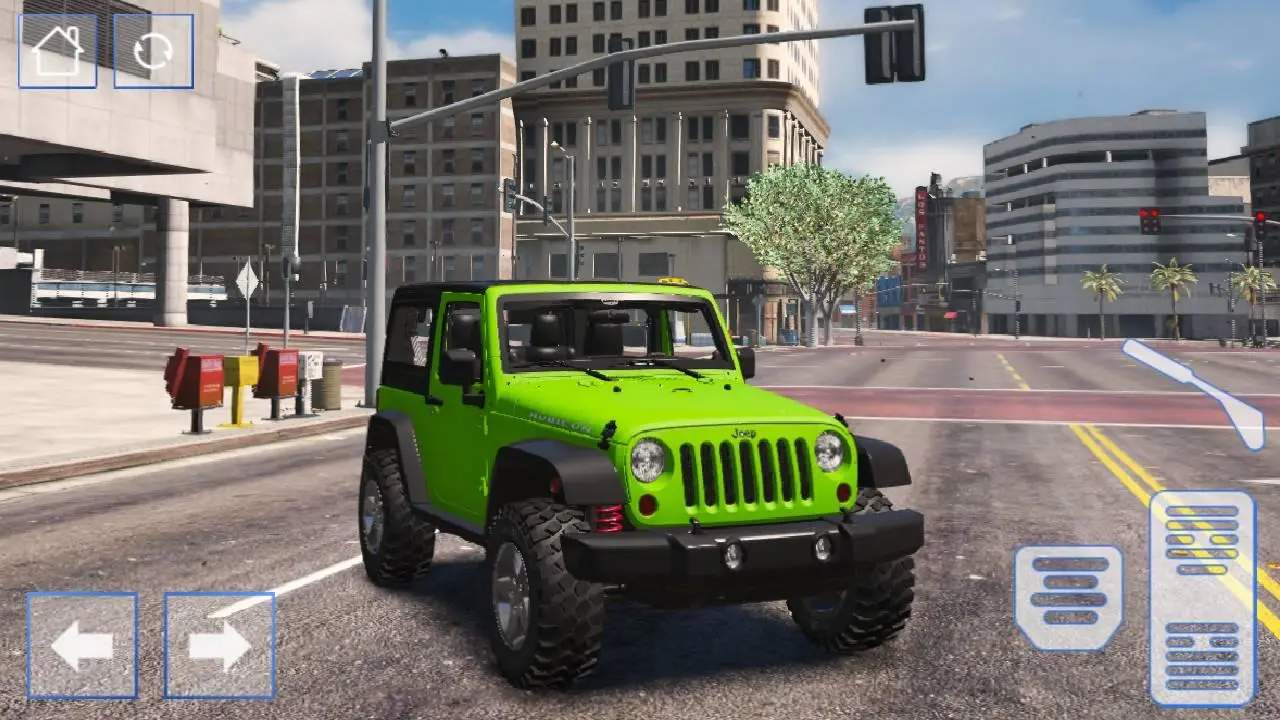 Download Car Sim Jeep Wrangler Driving android on PC