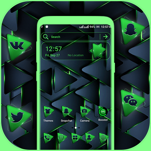 Neon Triangle Launcher Theme