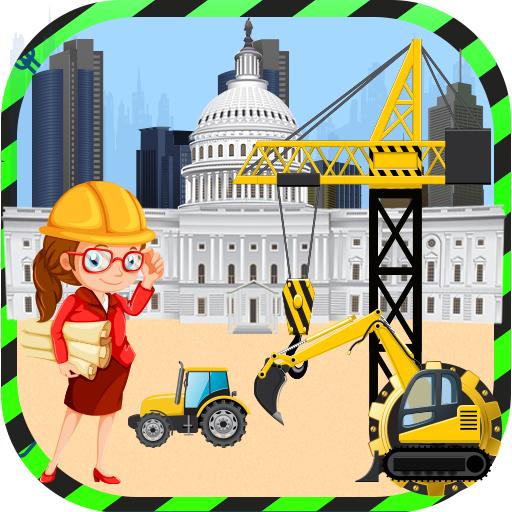 US President House Construction: Builder Simulator