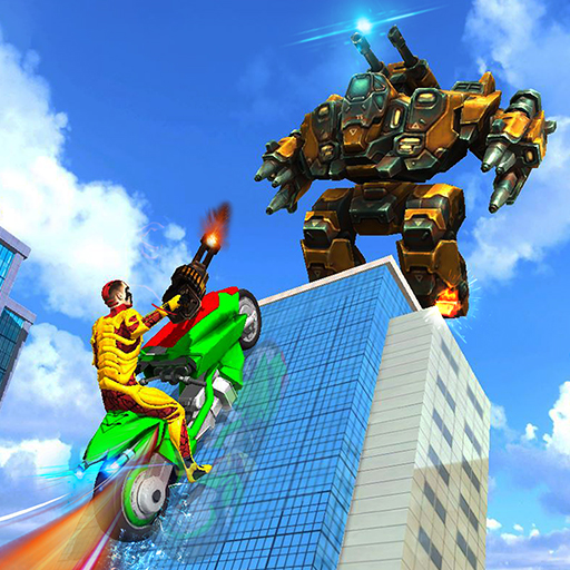 Flying Robot Super Hero Cop 3D