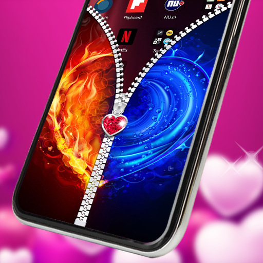 Heart Zipper Screen Lock