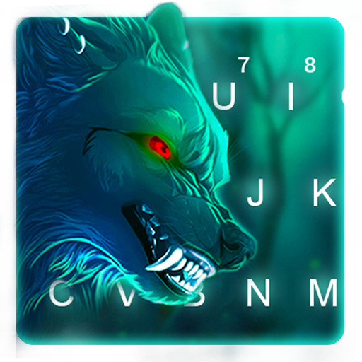 Scary Wild Wolf Keyboard Theme