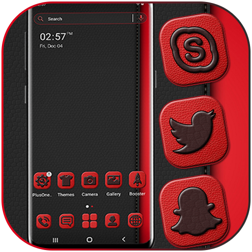 Black Red Leather Theme