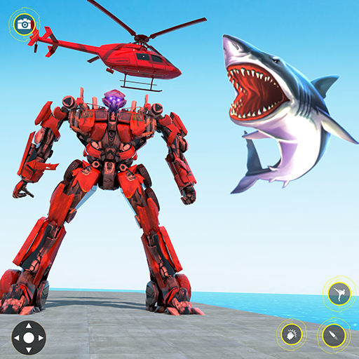 Shark Robot Car Games
