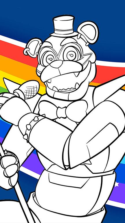 desenho para colorir fnaf