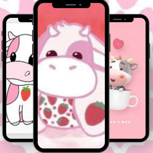 cute strawberry cow wallpapers