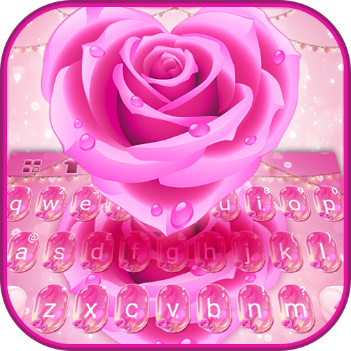 Pink Rose Keyboard Theme
