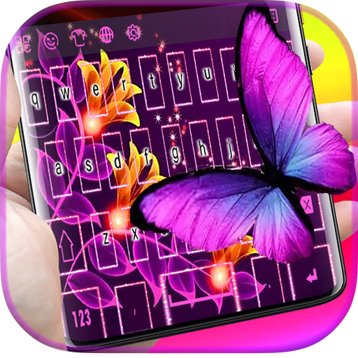 Butterfly and flowers Keyboard