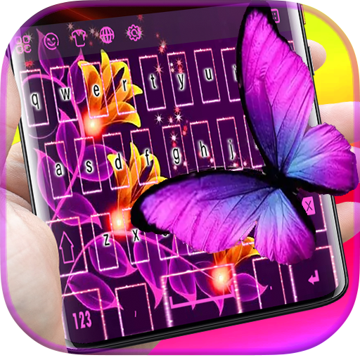 Butterfly and flowers Keyboard