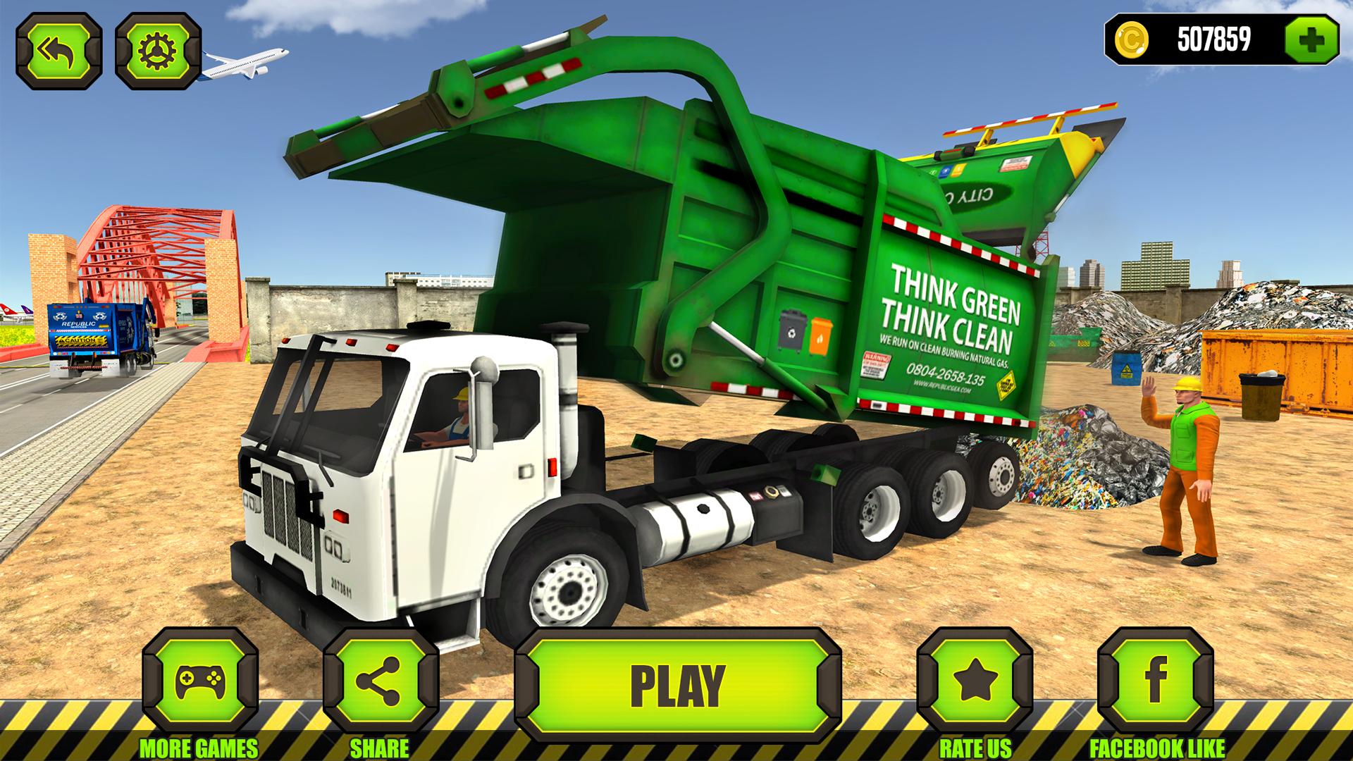 Download Trash Dump Truck Driver Game android on PC