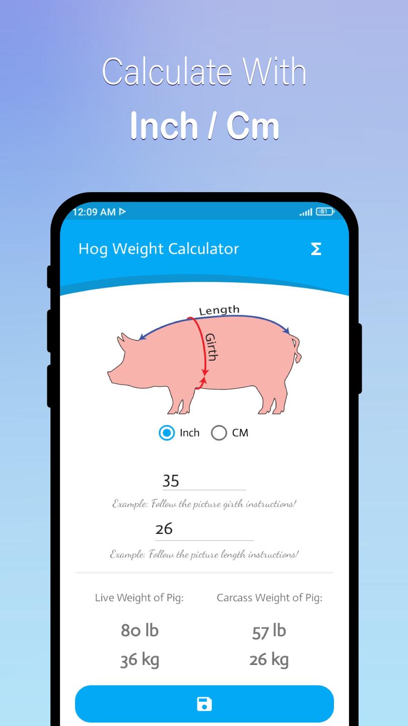 Download Pig Weight Calculator android on PC