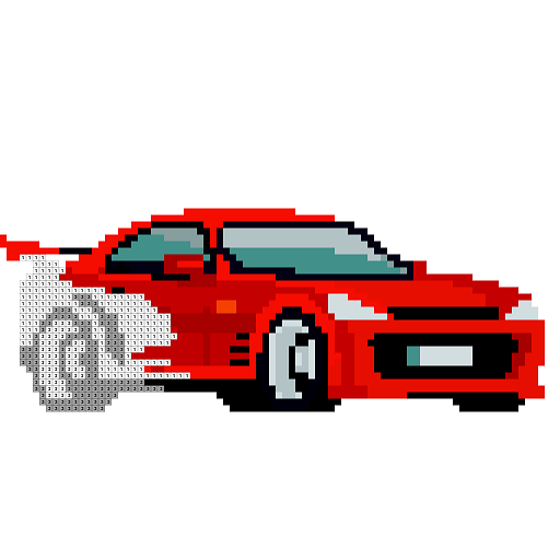 Racing Cars Pixel Art Coloring