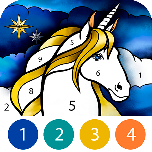 Unicorn Color by Number Book