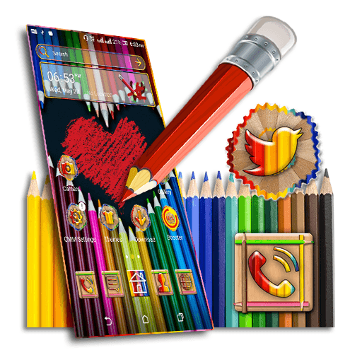 Color Pencil Heart Theme