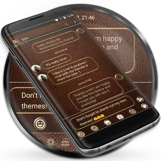 SMS Messages Leather Brown