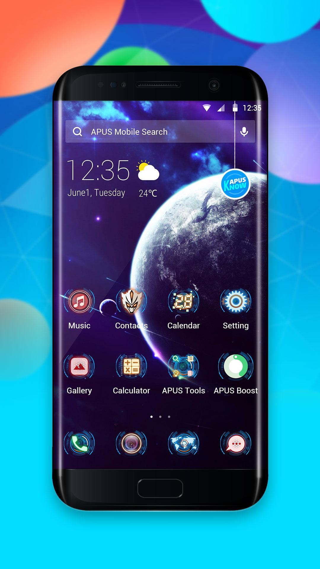 Download Cool-APUS Launcher theme android on PC