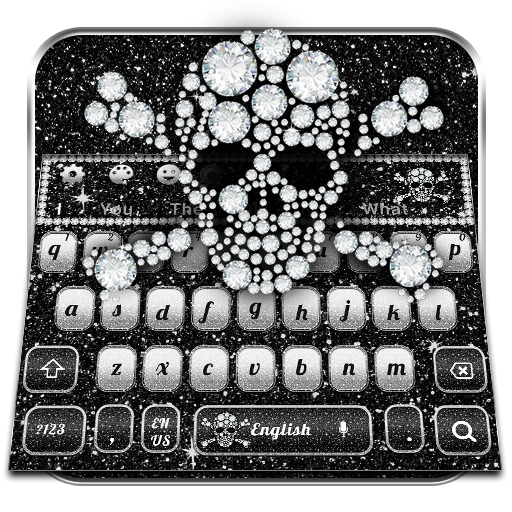 Diamond RIP Skull Keyboard Þema