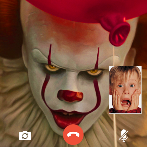 scary clown fake video call