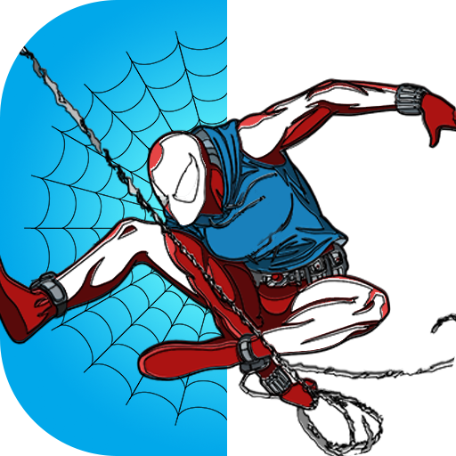 Spider Super Hero Coloring man