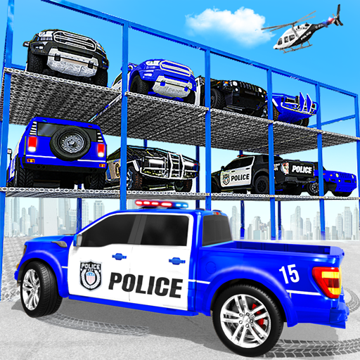 multi Polícia Carro Estacionar