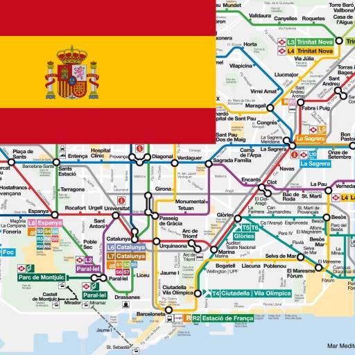 BARCELONA METRO TMB MAP OFFLIN